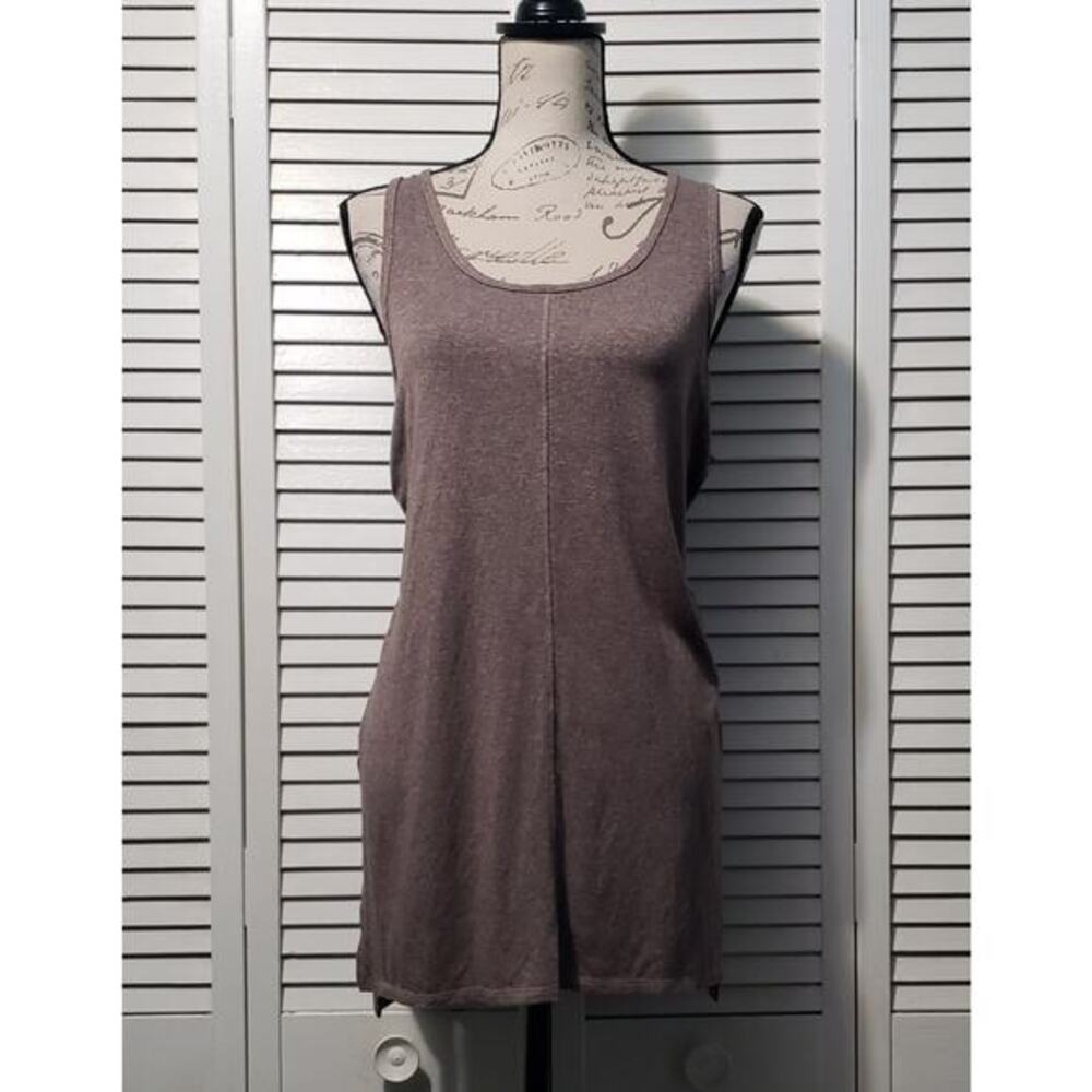 Splendid Tank Dress Women's Small Brown Pink Ribbon Racerback Beach Coverup